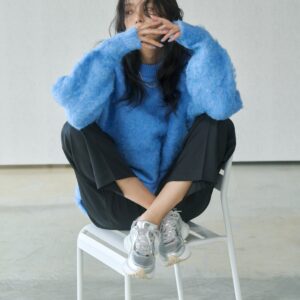 【5周年限定】Acrux/アクルス （Silver）エナメルスクエアトウ厚底スニーカー