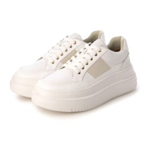 Enif/エニフ（Ivory）デザインカットプラットフォームスニーカー