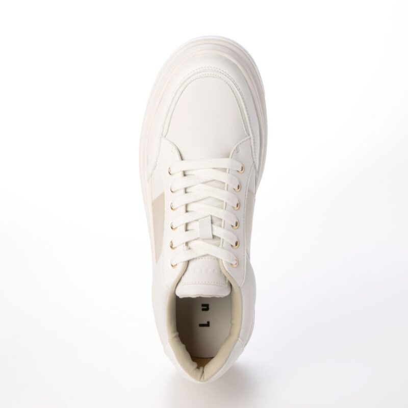 Enif/エニフ（Ivory）デザインカットプラットフォームスニーカー