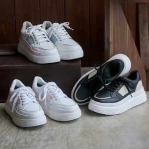 Enif/エニフ（Ivory）デザインカットプラットフォームスニーカー